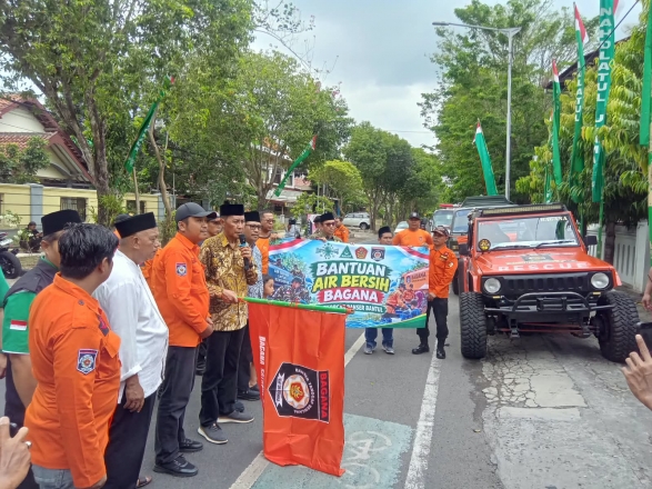 gp ansor bantul inginkan pelatsus penanggulangan kebencanaan pelepasan bantuan air bersih