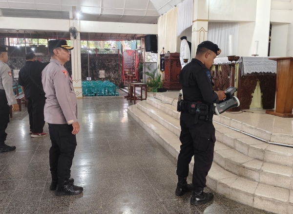 hari raya paskah 2026 polres bantul fokus lakukan pengamanan di sejumlah gereja 