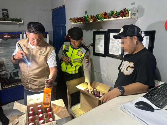 polres bantul amankan puluhan botol miras saat malam paskah 2026